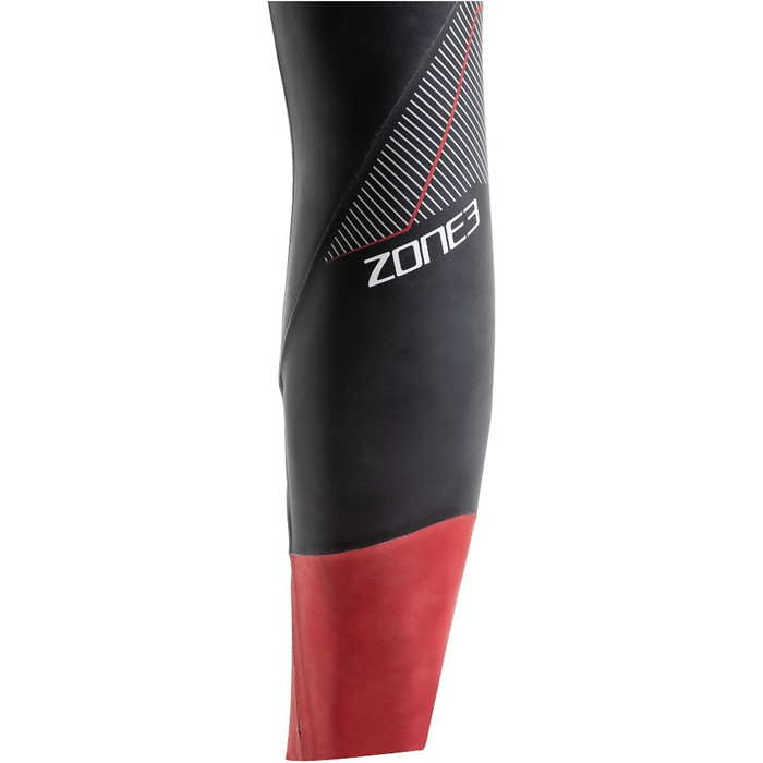 2024 Zone3 Hombres Aspire Back Zip Swim Neopreno WS22MASP101 - Black / Red